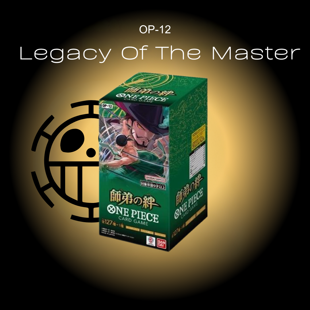 One piece booster box OP-12
The Legacy of the Master
1 box of 24 booster packs 
6 cards per booster pack inside