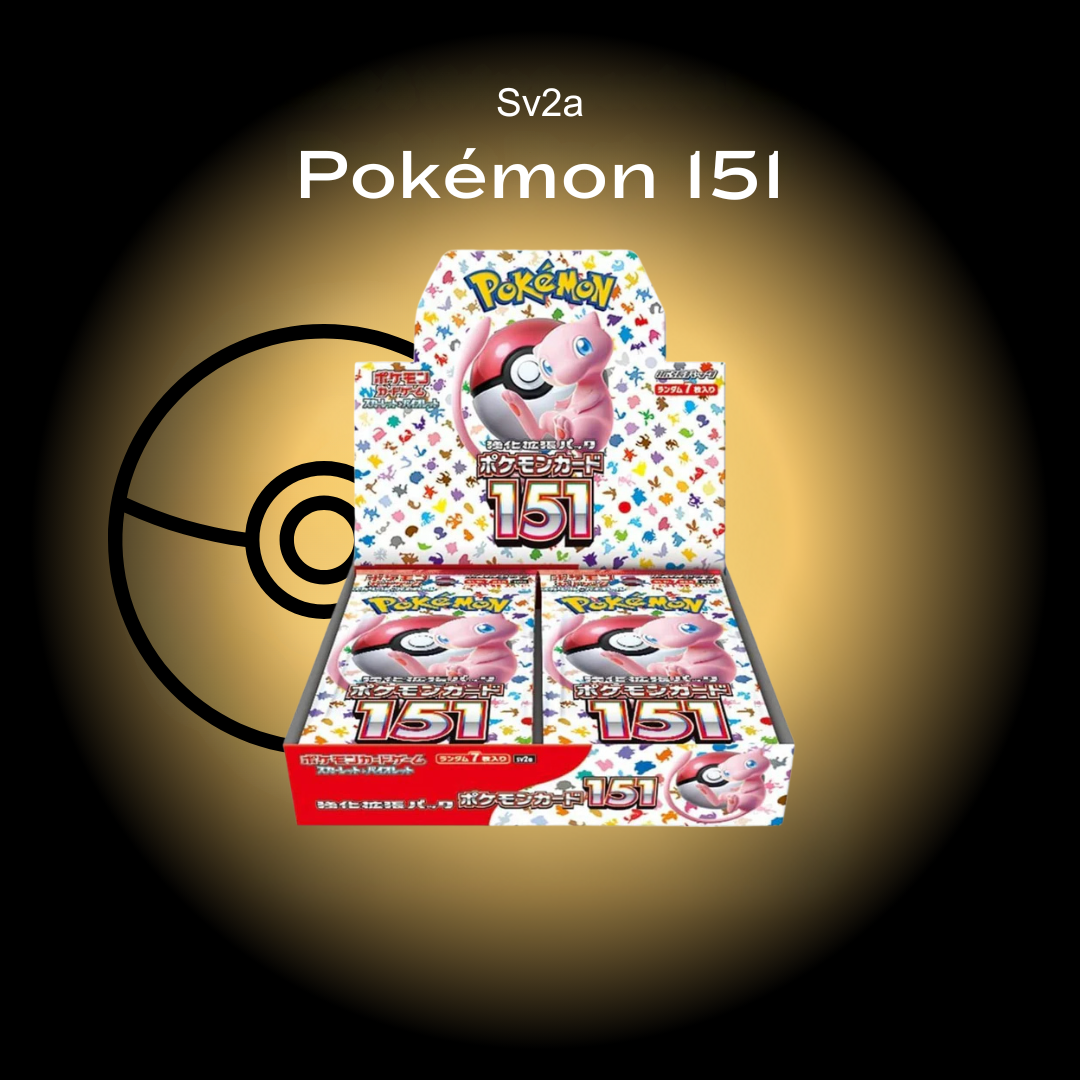 Pokémon 151 trading card game box with Poké Ball logo  won a dark background