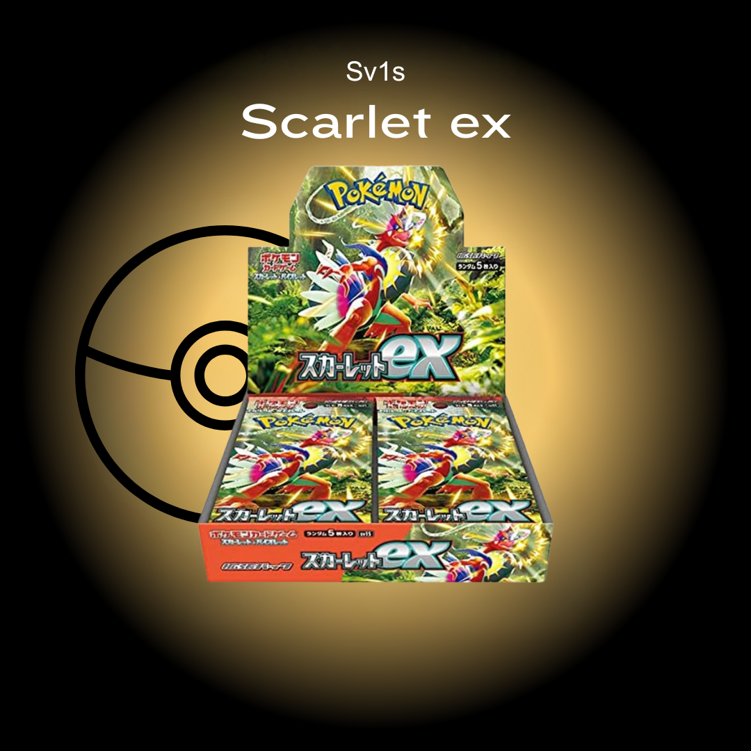 Pokémon Scarlet ex sv1s trading card game booster boxbackground